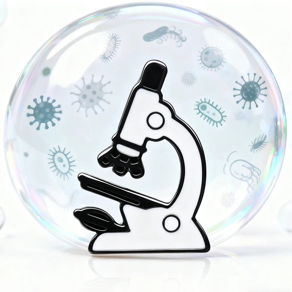 Hanreshe Science Microscope Enamel Brooch Pin Lapel Badge Lab Jewelry for Scientist