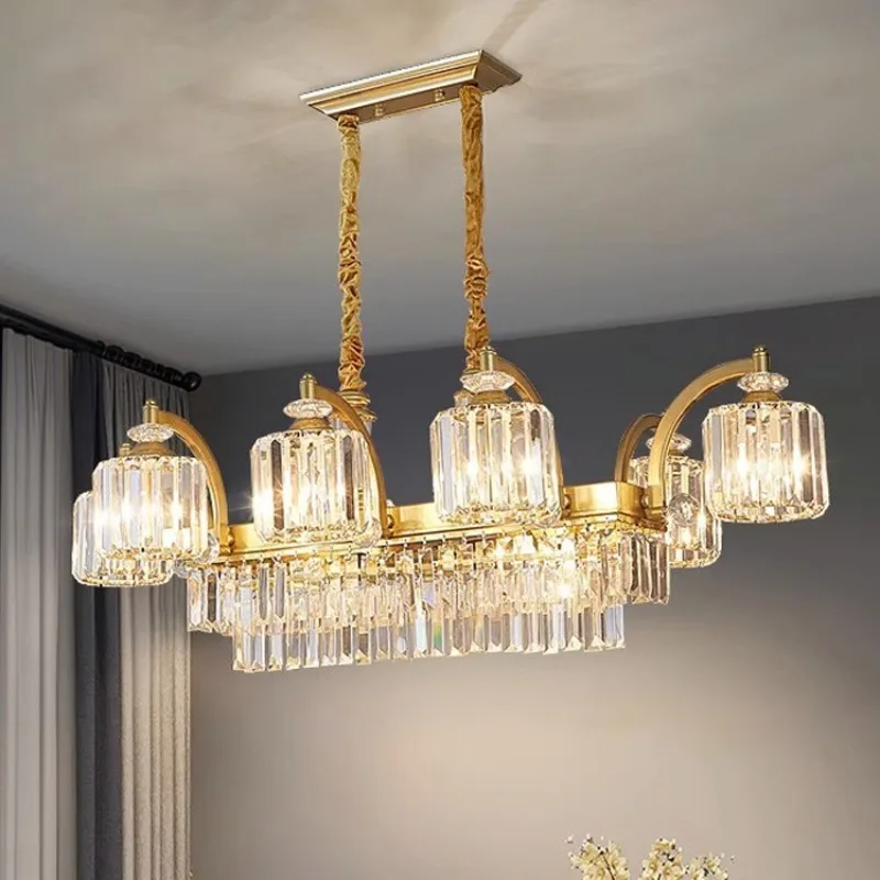 

Crystal, restaurant, chandelier, modern, high end, luxurious, rectangular, bar