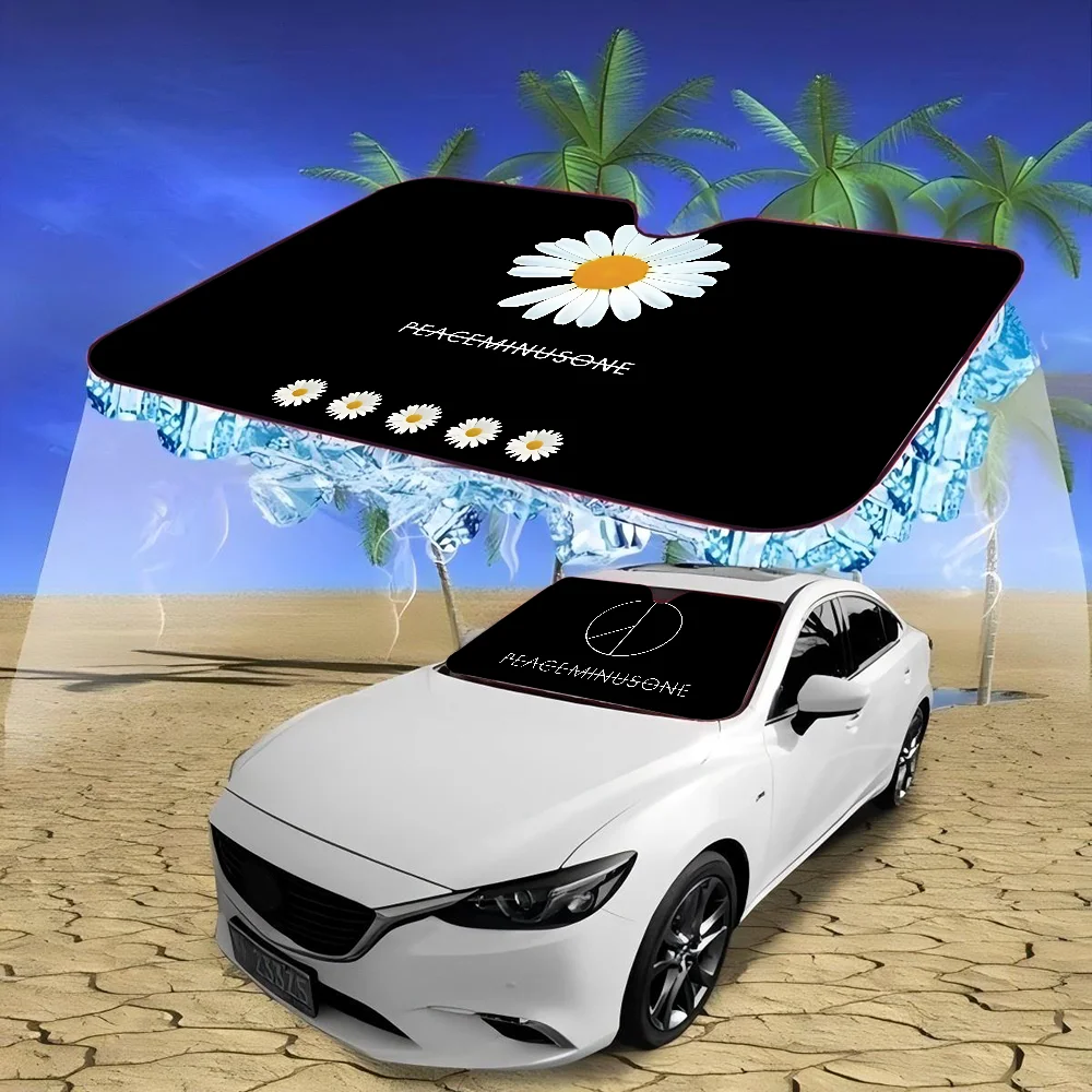 Moda P-PEACEMI-NUSONE personalizado pára-brisa pára-sol capa de carro sombra de sol auto viseira de sol carro-cobre carro proteção solar