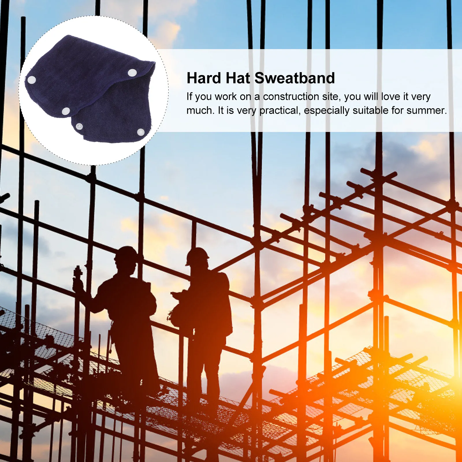 

6Pcs Sweatband Breathable Anti-Sweat Band Reusable Hard Hat Accessories for Men Women Worker Safety Headwear Comfort Fit