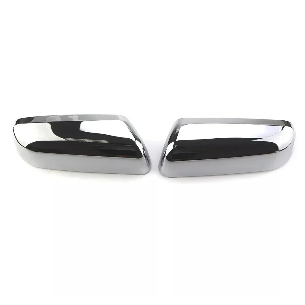 2pcs Chrome Top Half Mirror Covers For Ford F-150 09-14 2 Door 4 Door Side View Easy Installation Waterproof Car Accessories