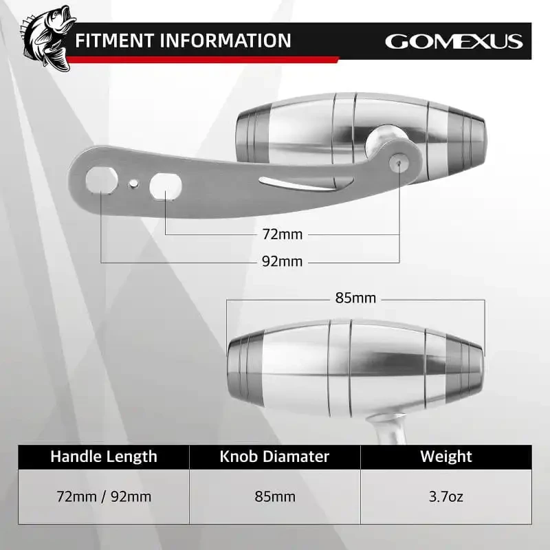Gomexus Power Handle SS92 für Penn Senator 112H 113H 114H 115H Rollen-Griffhebel – Detail 6