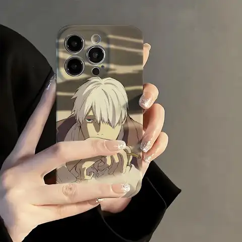 iPhone 16 15 14 13 12 11 Pro Max Plus Luxury Cover के लिए Anime M-MushiShi फ़ोन केस फिल्म कोरियाई INS 10 best sales Mushishi - №8