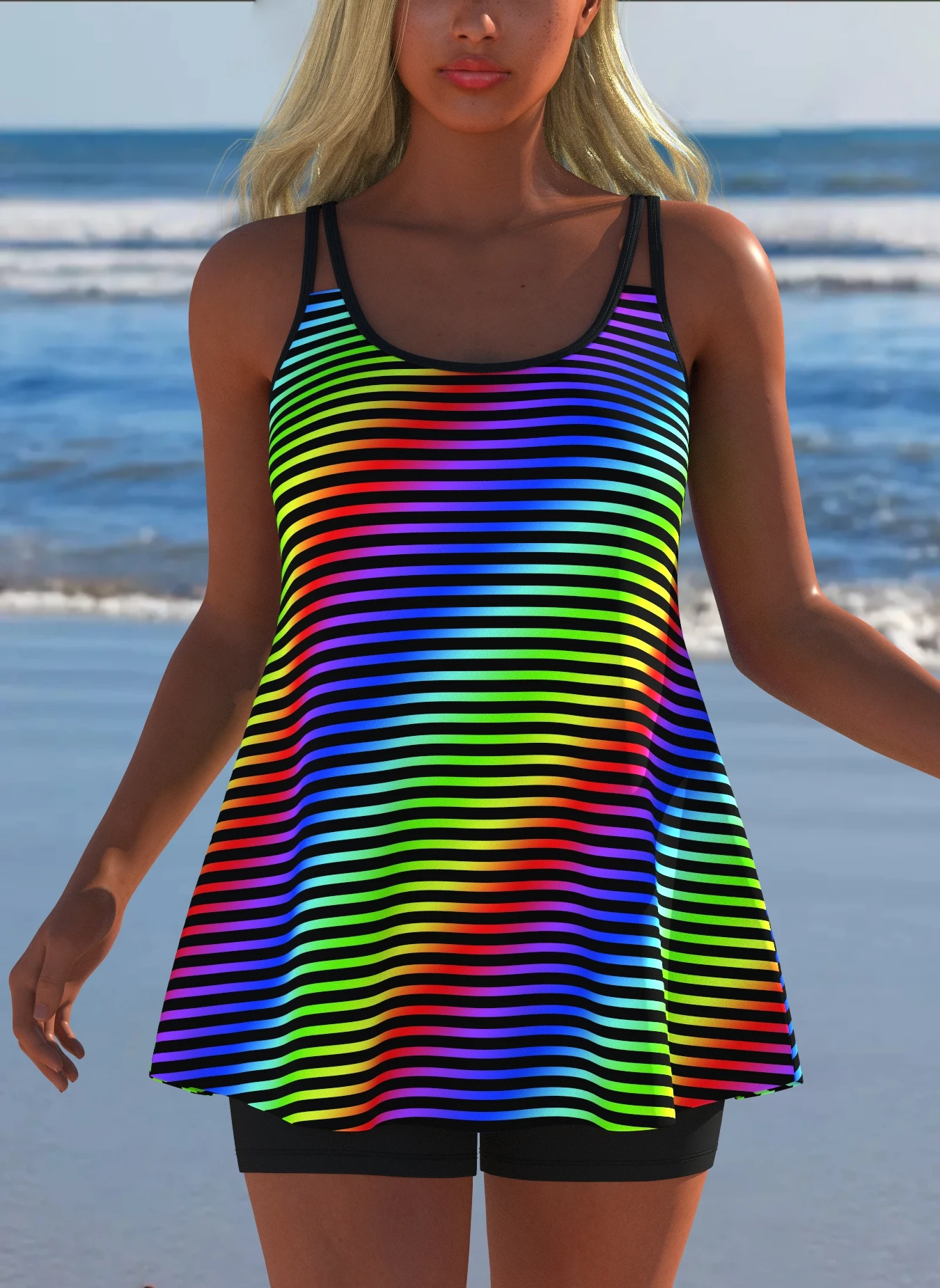 Women's Swimwear Swimming Suit Beach Outfits Summer Beach Festival Vacation Travel Sexy Luxury Modern Two Piece Set Tankinis