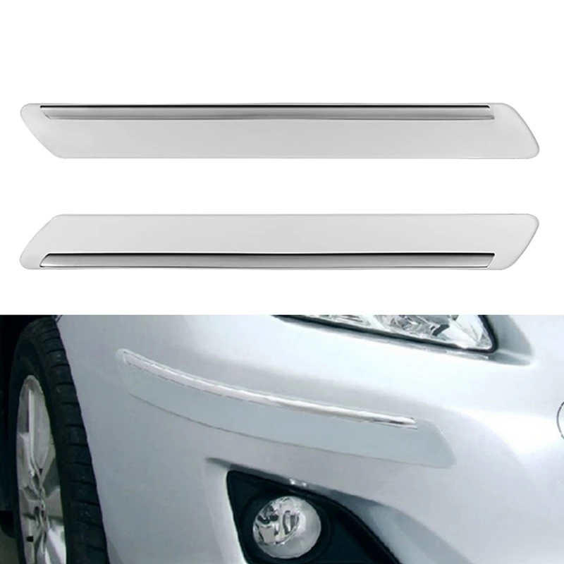 4Pcs Car Bumper Protector Truck Auto Bumpers Lip Anti-Collision Protect Trim Strip Car Sticker nero