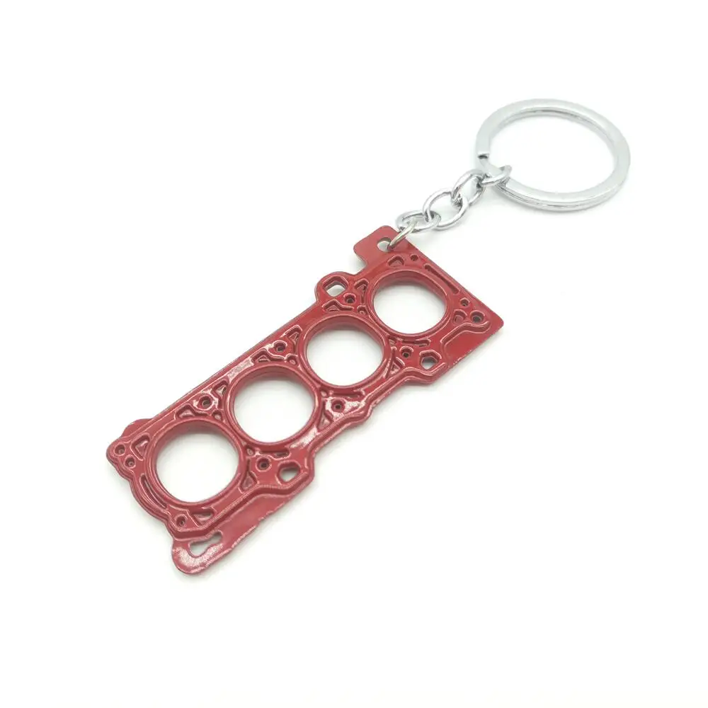 Red Series Car 6-Speed Gearbox Keychain NOS Bottle Wheel Hub Brake Disc Key Ring Car Refitting Metal Pendant Creative Key Chain