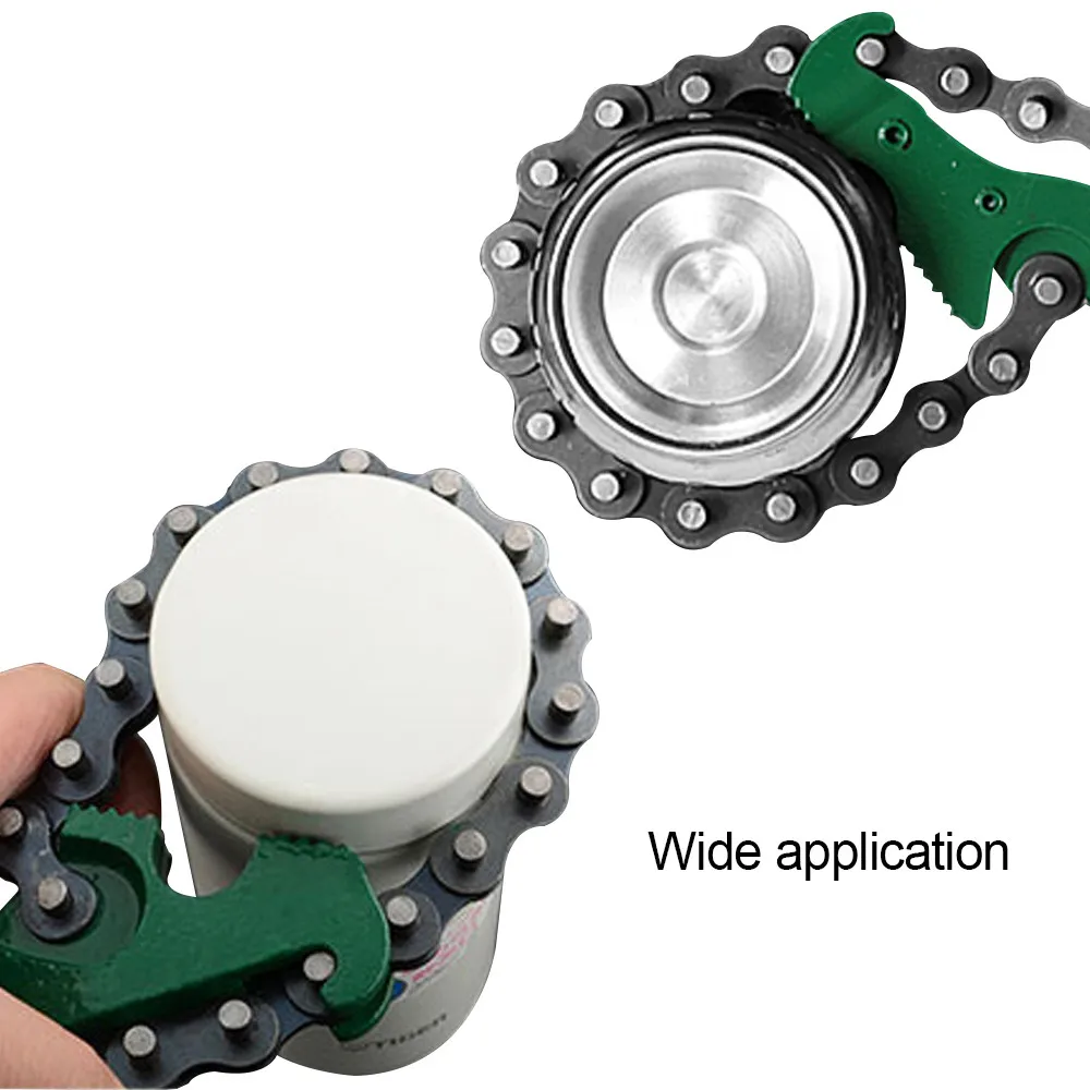Imagem -02 - Chave de Corrente para Filtros de Óleo Chave Chave de Caixa do Motor Ferramentas de Remoção de Mão Chave de Catraca de Aço Carbono Alto Universal 190 mm