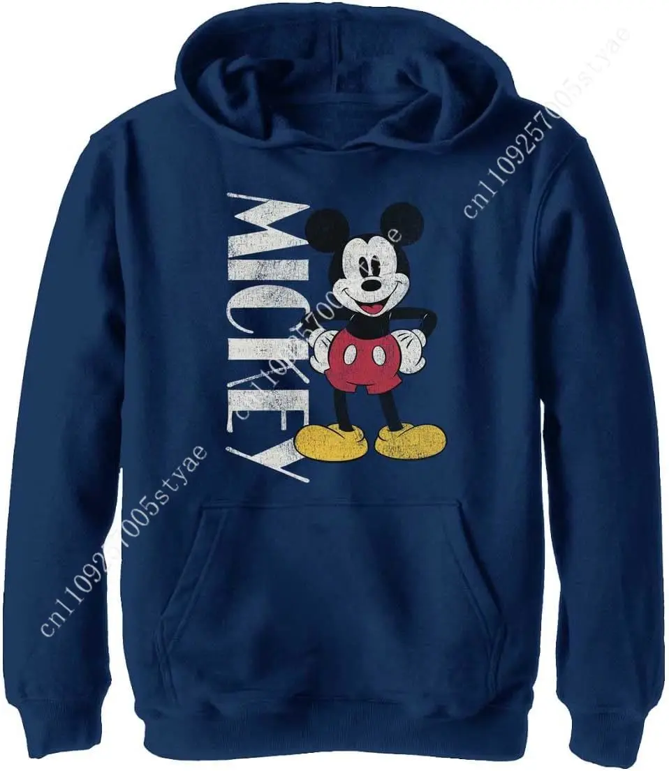 

Disney Mickey And Friends Classic Vintage Stance Boys Hoodie - Fun and Stylish Navy Blue Youth Pullover for Cool Days