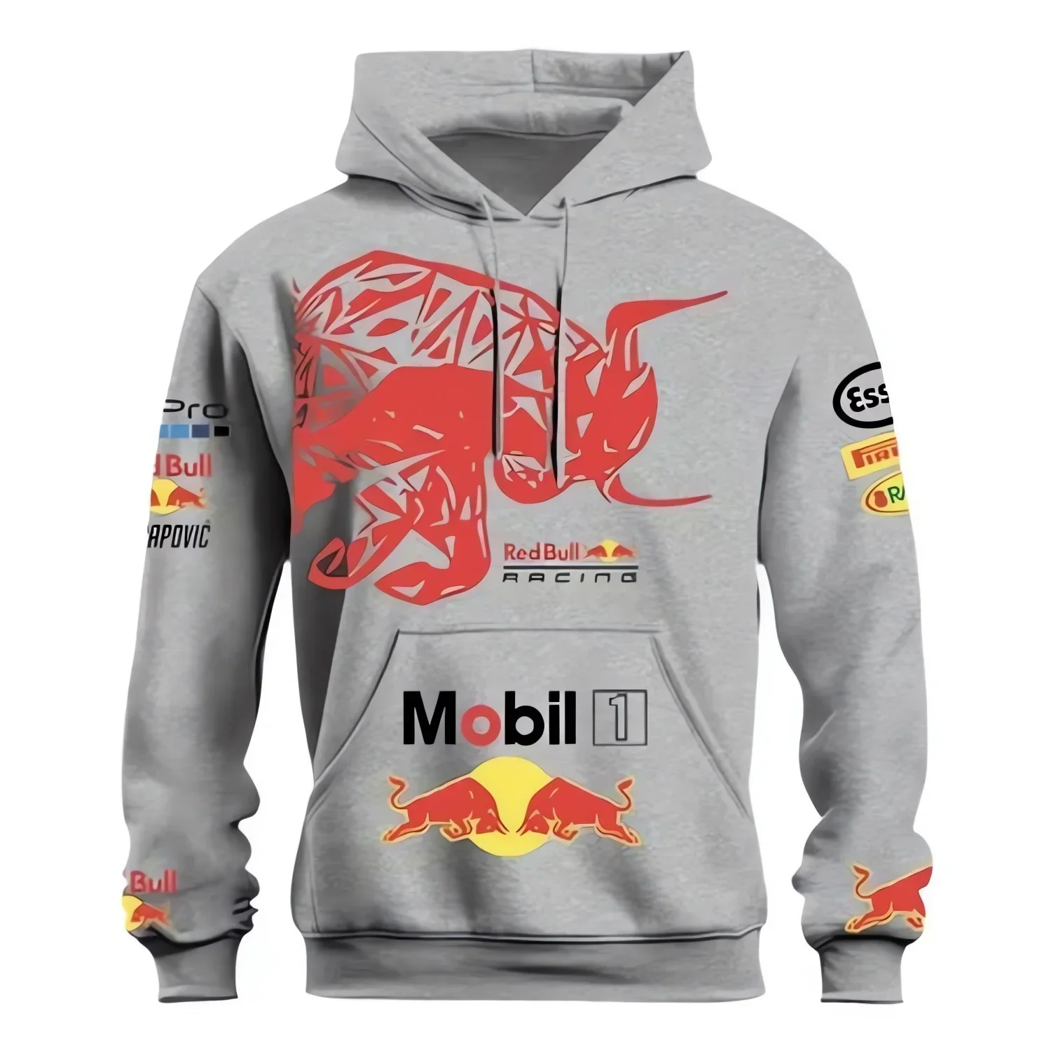 New Red Bull Racing Hoodie Fashion 3D Printing Fashion Men's Hoodie Outdoor Sports Hoodie Red Bull Motorcycle Hoodie