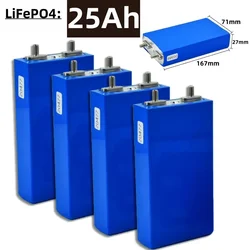 3.2V 25000mAh LiFePO4 Battery Cell Lithium Iron Phosphate Deep Cycles for DIY 12V 24V 36V 48V UPS Solar Power 25Ah