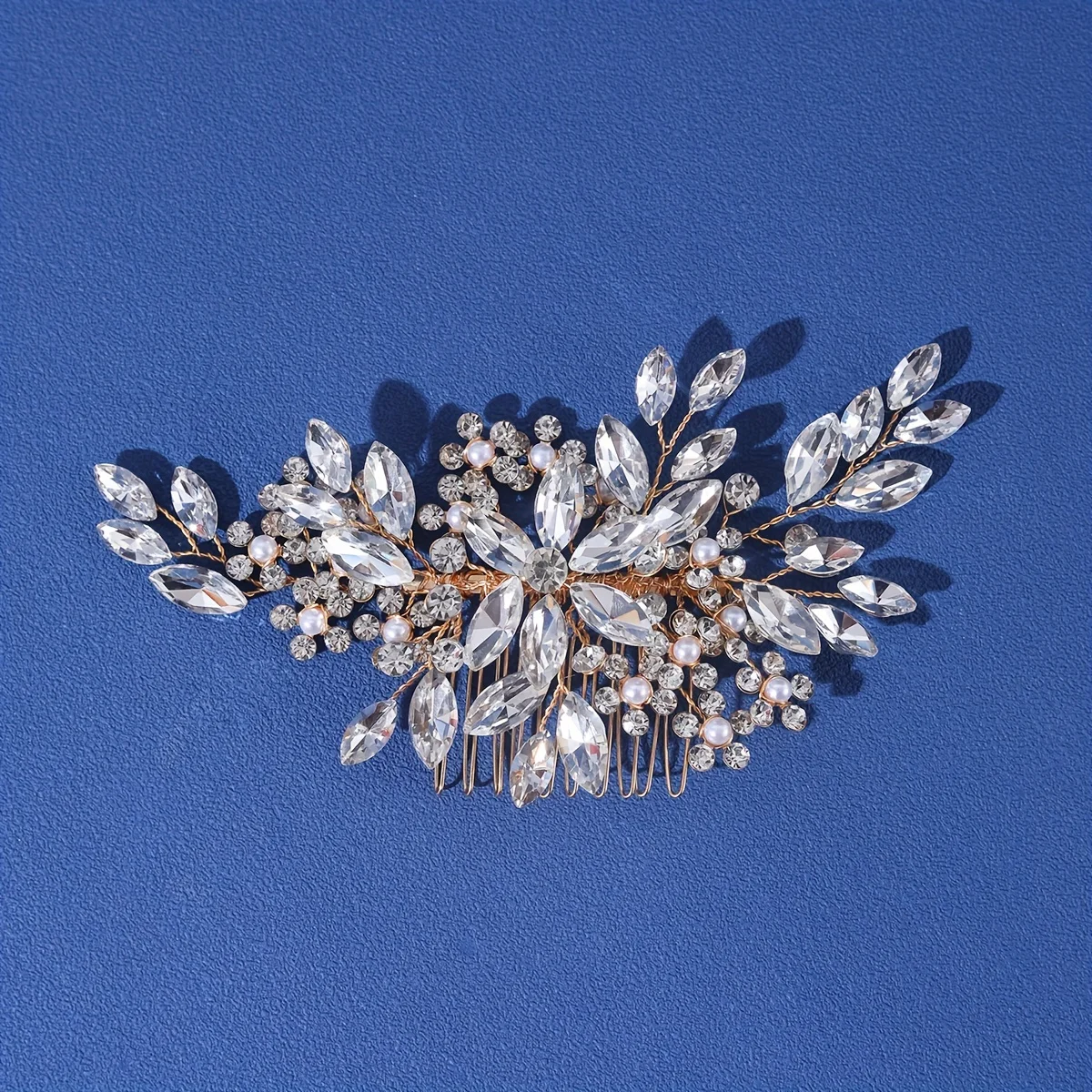 Peignes à cheveux de mariée en cristal de perles, bijoux de cheveux en strass, accessoires de mariage, diadème de mariée, bandeau de bal, couvre-chef en perles