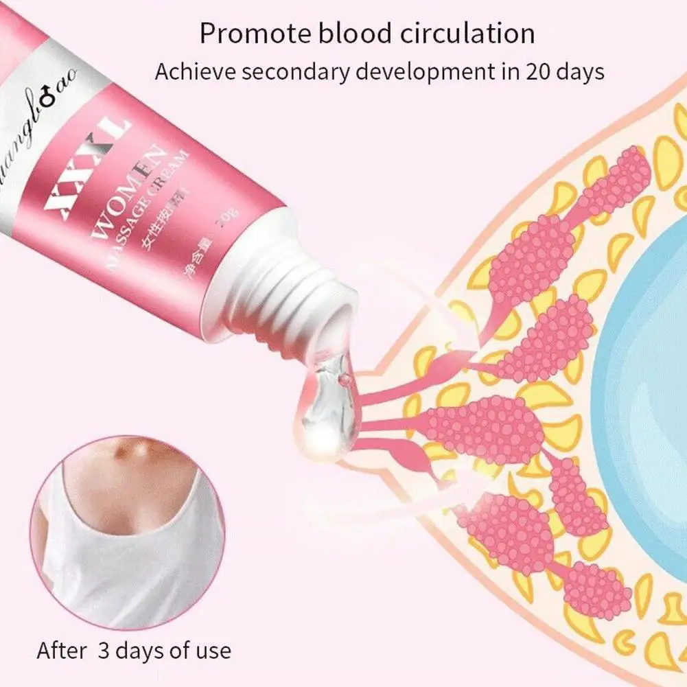 Crema de masaje de senos para mujer, elasticidad del pecho, promueve levantar el pecho, cuidado corporal, tamaño reafirmante, busto D3K9