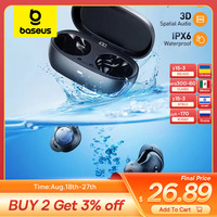 Baseus Bowie MA10 Pro ANC Wireless Earphones 48dB Hybrid ANC Bluetooth 5.3 Earbuds IPX6 Waterproof 4-Mics ENC Sports Headphones