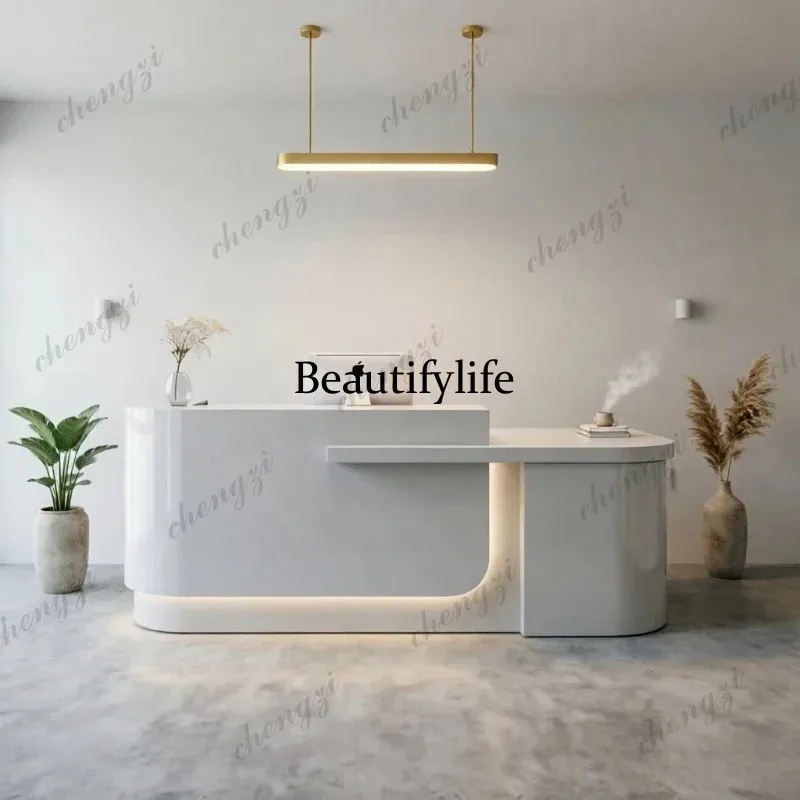 F4567 Aesthetic Display Reception Desks Beauty Design Events Specialty Reception Desk Executive Luxury Empfangstresen Theke