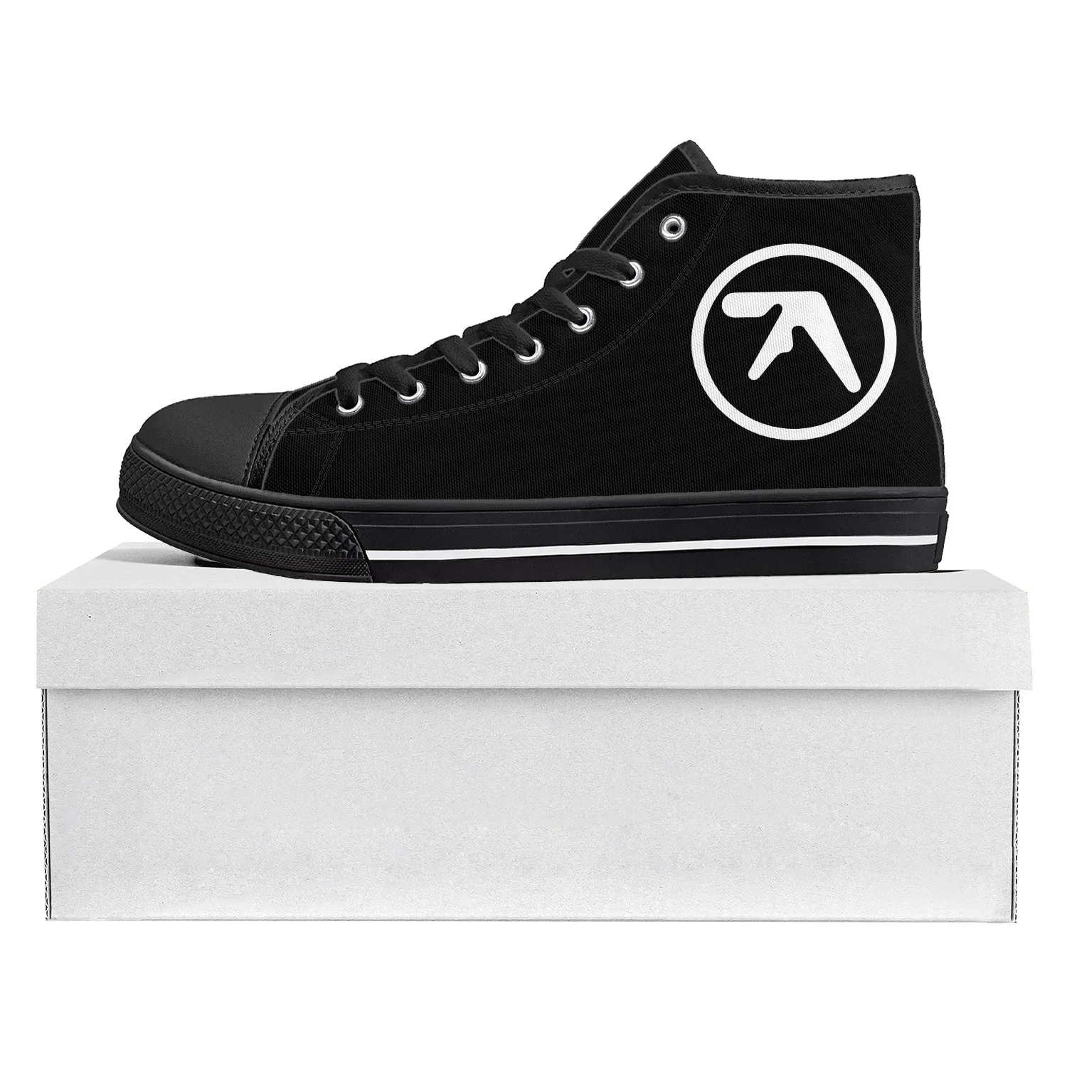 Aphex Twin Electronic Music DJ Mixer High Top High Quality Sneakers Mens Womens Teenager Canvas Sneaker Couple Shoe Custom Shoe