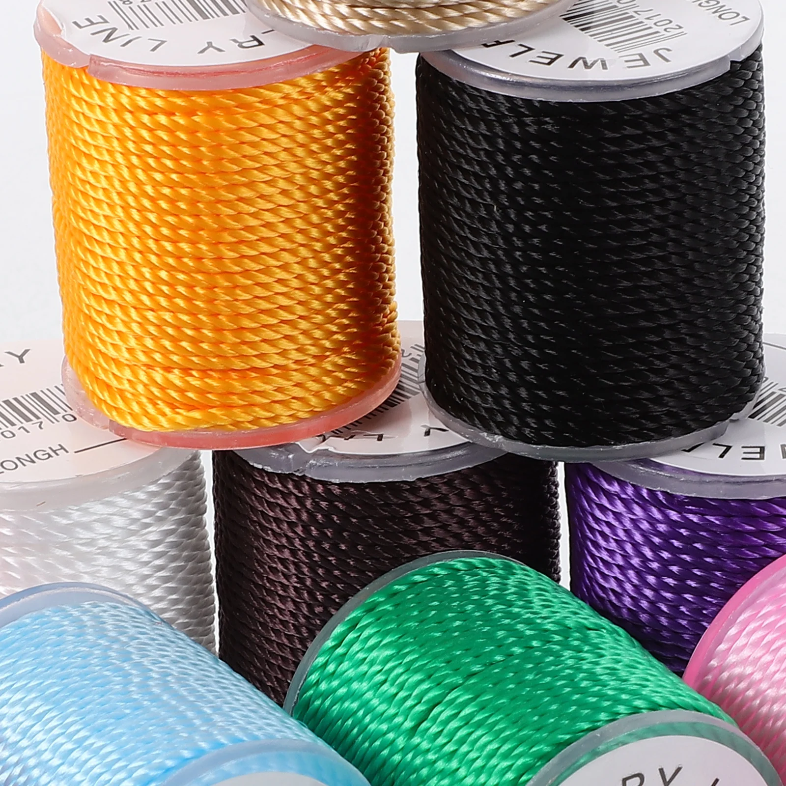 

10pcs 10 Colors 1Mm Nylon Cord 10M Roll 32.8Ft Durable Beading Thread Jewelry Making Craft Supplies 1Mm Knitting Cord