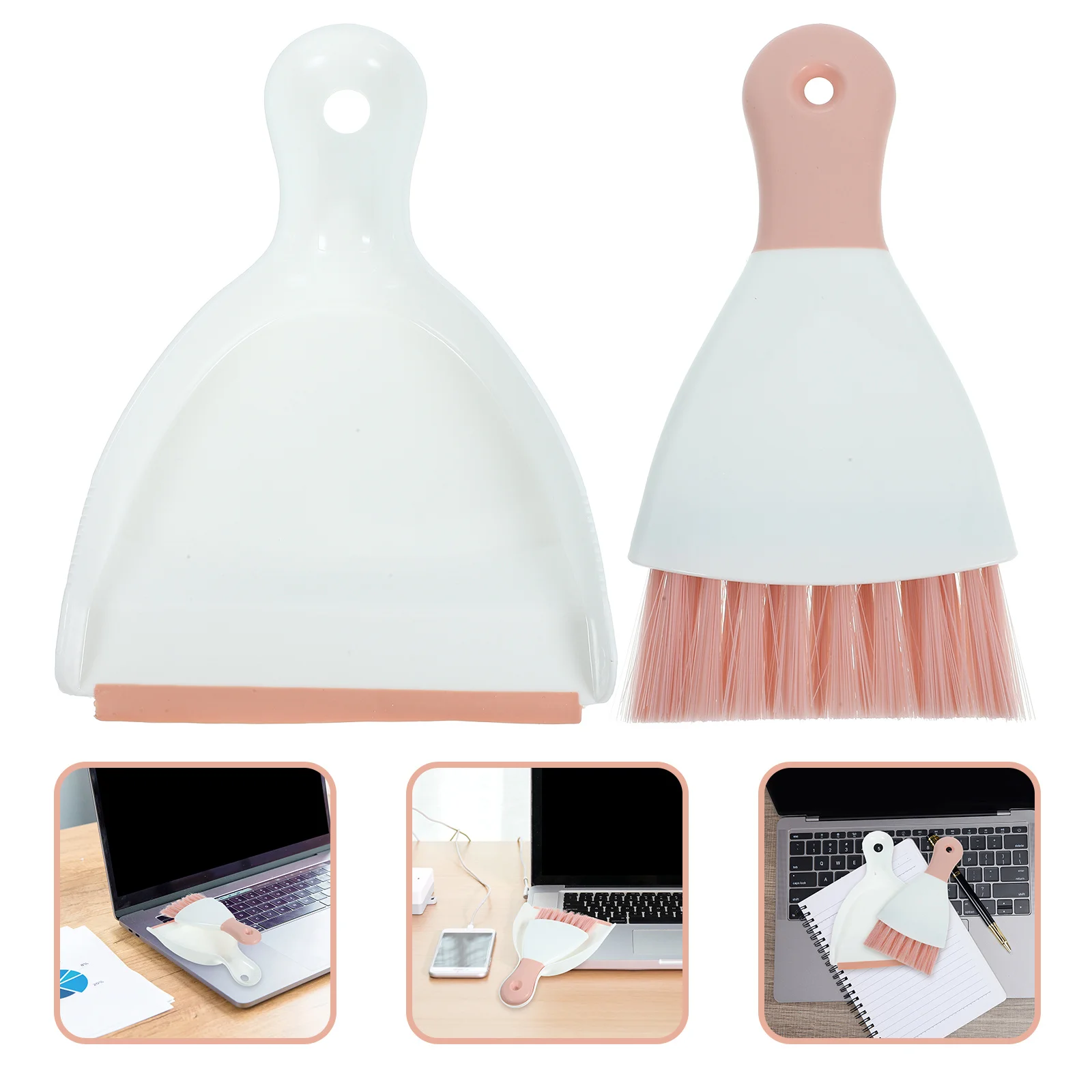 

1 set Mini Dustpan Brush Set Small Desktop Broom Kit For Cleaning Keyboard Car Vents Portable Multi-Function Whisk Broom Digital