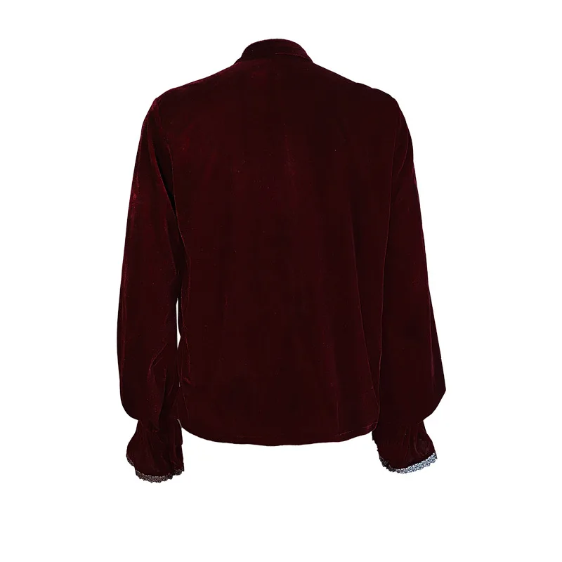 Costume lungo in velluto gotico Sve irt loween, abbigliamento formale medievale da uomo, abiti per spettacoli di danza, produzione cinese