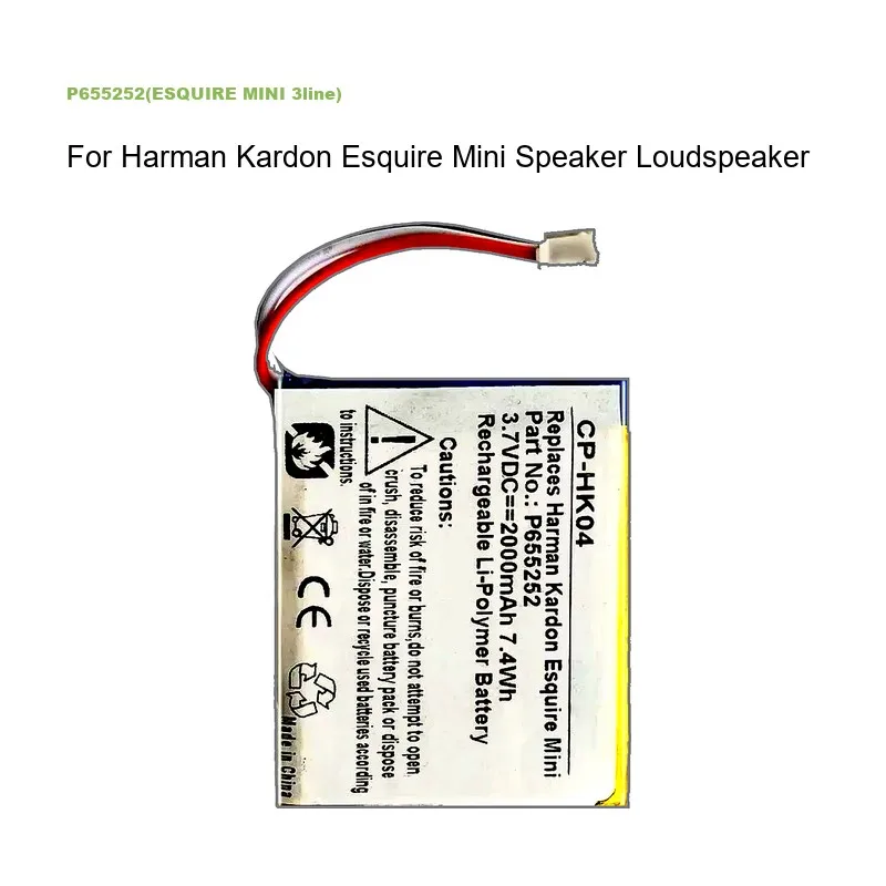 Akku für Harman Kardon P954374 Onyx Studio 1 2 3 4 5 6 Esquire 2 Mini-Lautsprecher Loudspeake P954374 LI11B001F ICR22650 P655252