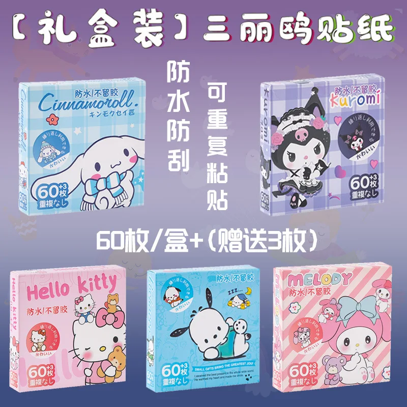 Kawaii Sanrio Sticky Note Kuromi Cinnamoroll My Melody Cute Anime Cartoon Student Stickers Note Notepad Stationery Toys Girls