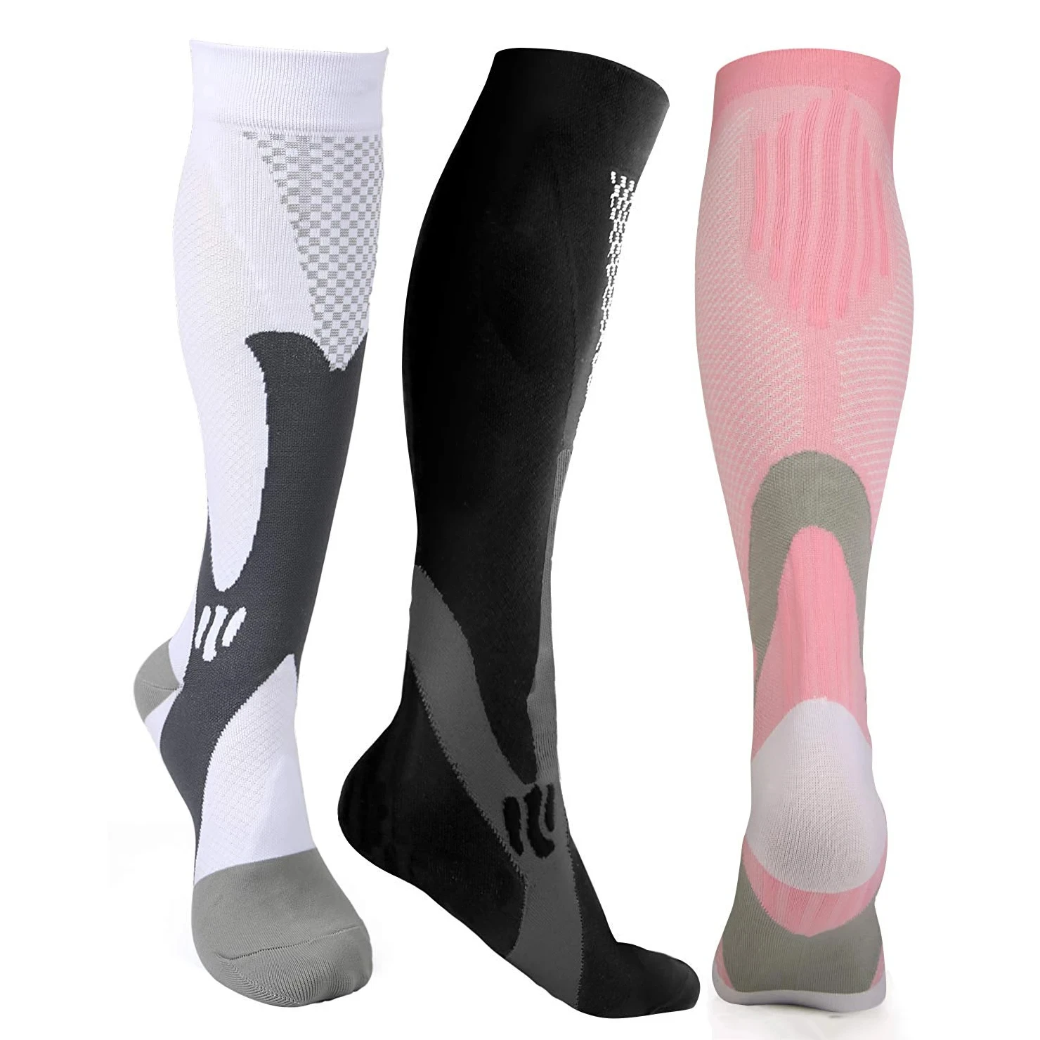 Compression Socks Basketball Jogging Hiking Travel Men Women Sports Socks Medical Anti Fatigue Blood Circulation Nursing Socks