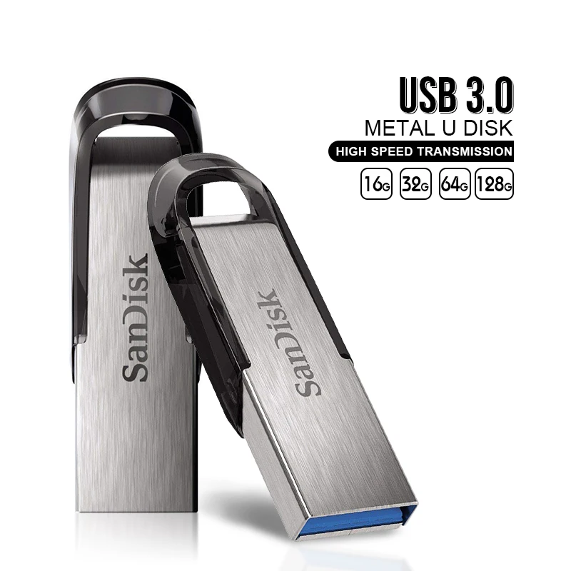 Sandisk original CZ73 Metal 3.0 USB Flash Drive 128GB 64GB pendrive 32GB 16GB fashion flash Memory stick pen drive usb stick