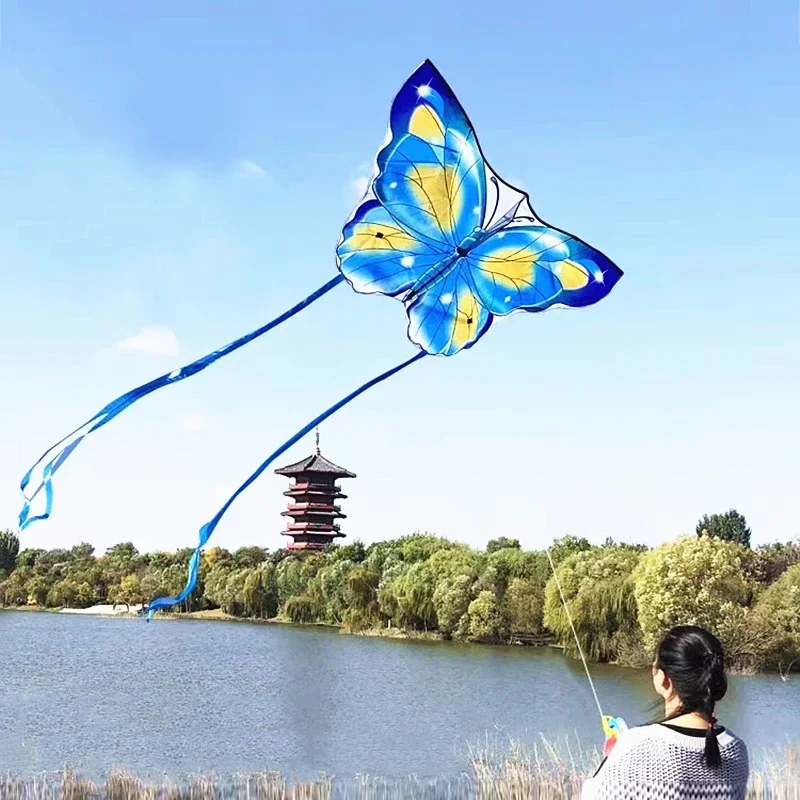 Pipas de mariposa volando para niños, pipas de nailon para adultos, pipa voladora, juguetes al aire libre para niños, Aerogrill para espectáculo de cocina, pipa