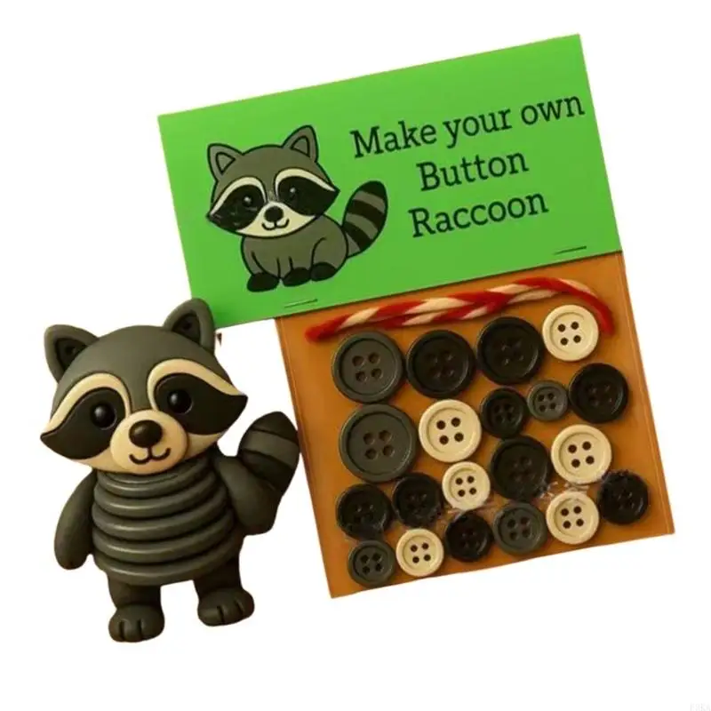   Step By Step Animal Button Craft Set for Adults and Kids Includes All Materials