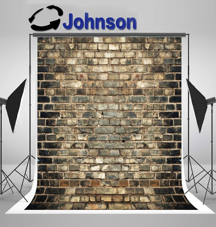 

JOHNSON Old Black Stone Wall Vintage Rustic photo backdrop High quality Computer print party photography backgrounds