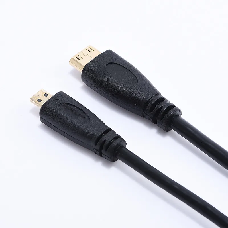 Best Quality 1080p 3D Micro HDMI-compatible to Mini HDMI-compatible Cable For GoPro Sony Projector\'s Public to Public 0.3M 1.8M