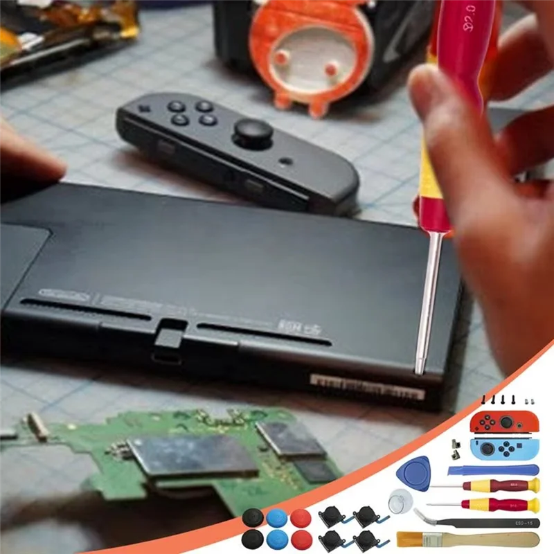 ABKQ-ジョイスティック修理セット正確なジョイスティックドライバーセットポータブルゲームパッドメンテナンスツール初心者ゲームデバイス用品