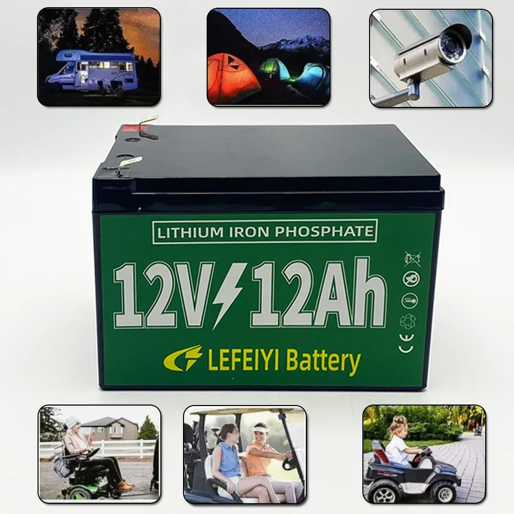 

12V 12Ah 18650 Battery Pack 18650 lithium battery recharable Solar storage Battery Electric lighting