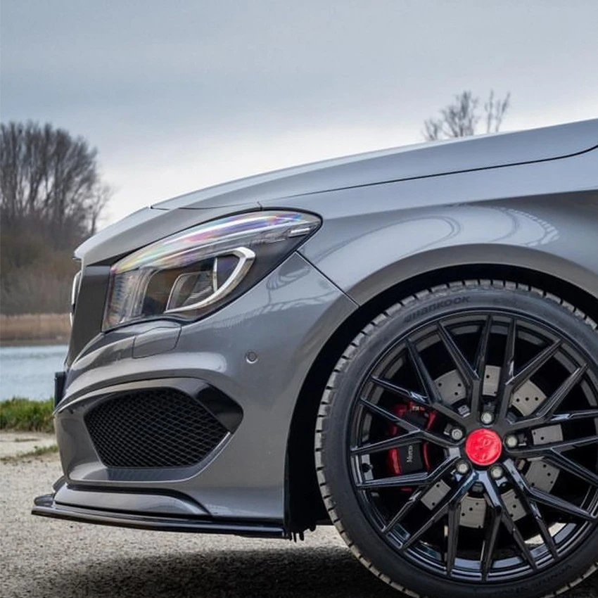 메르세데스 벤츠 CLA 클래스 C117 W117 CLA200 260 CLA45 AMG 2013-2015 범퍼 카나드 립 프로텍터 용 자동차 앞 범퍼 스플리터 립 썸네일 5
