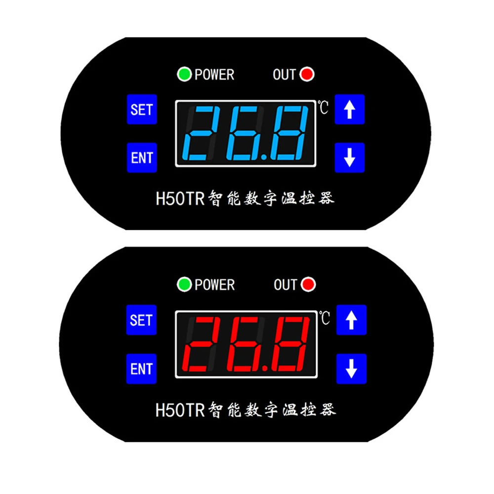 H50TR High Temperature LED Digital Temperature Controller DIY Kits DC 12V 24V 10A Relay Output Heating Cooling Switch NTC Sensor