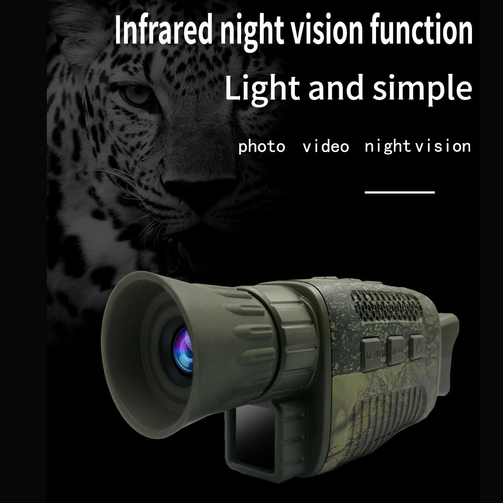 

NV10 HD Digital Night Vision Sight Single Tube Night Vision Camera Infrared adjustment Visible up to 3m for Hunting