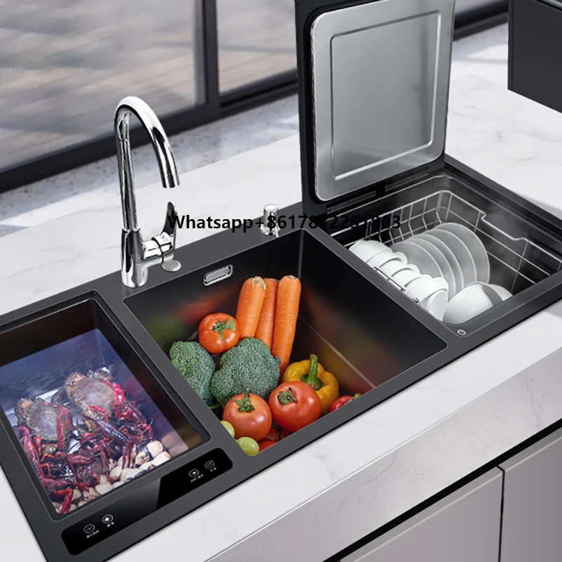 

Dishwasher Sink Integrated 8 Sets of Fully Automatic Purification Ultrasonic Dishwasher Sinks