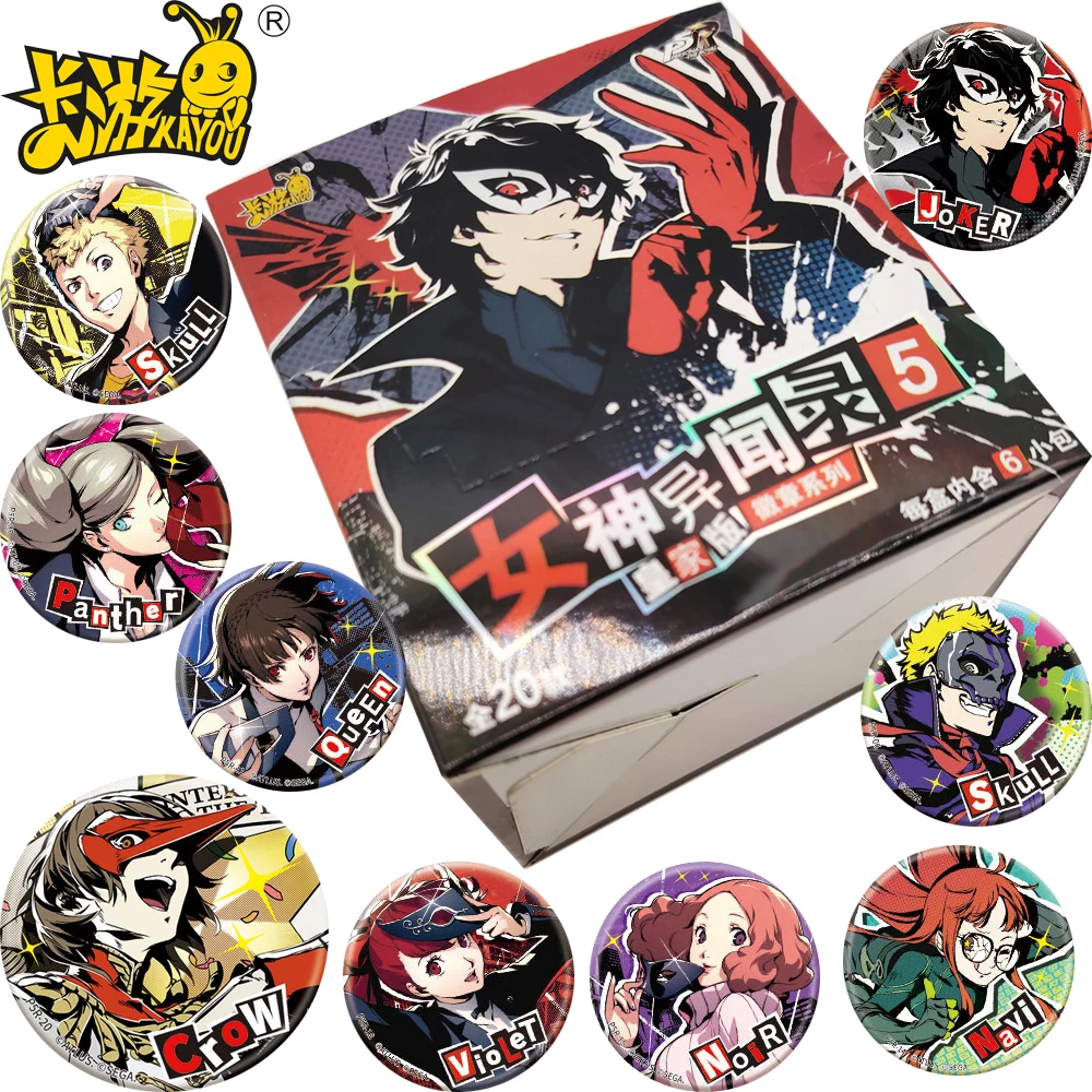 

Kayou Genuine Persona 5 Anime Peripheral Cosplay Badge Cartoon Custom Exquisite Round Collection Brooches Bag Pendant Kids Gifts