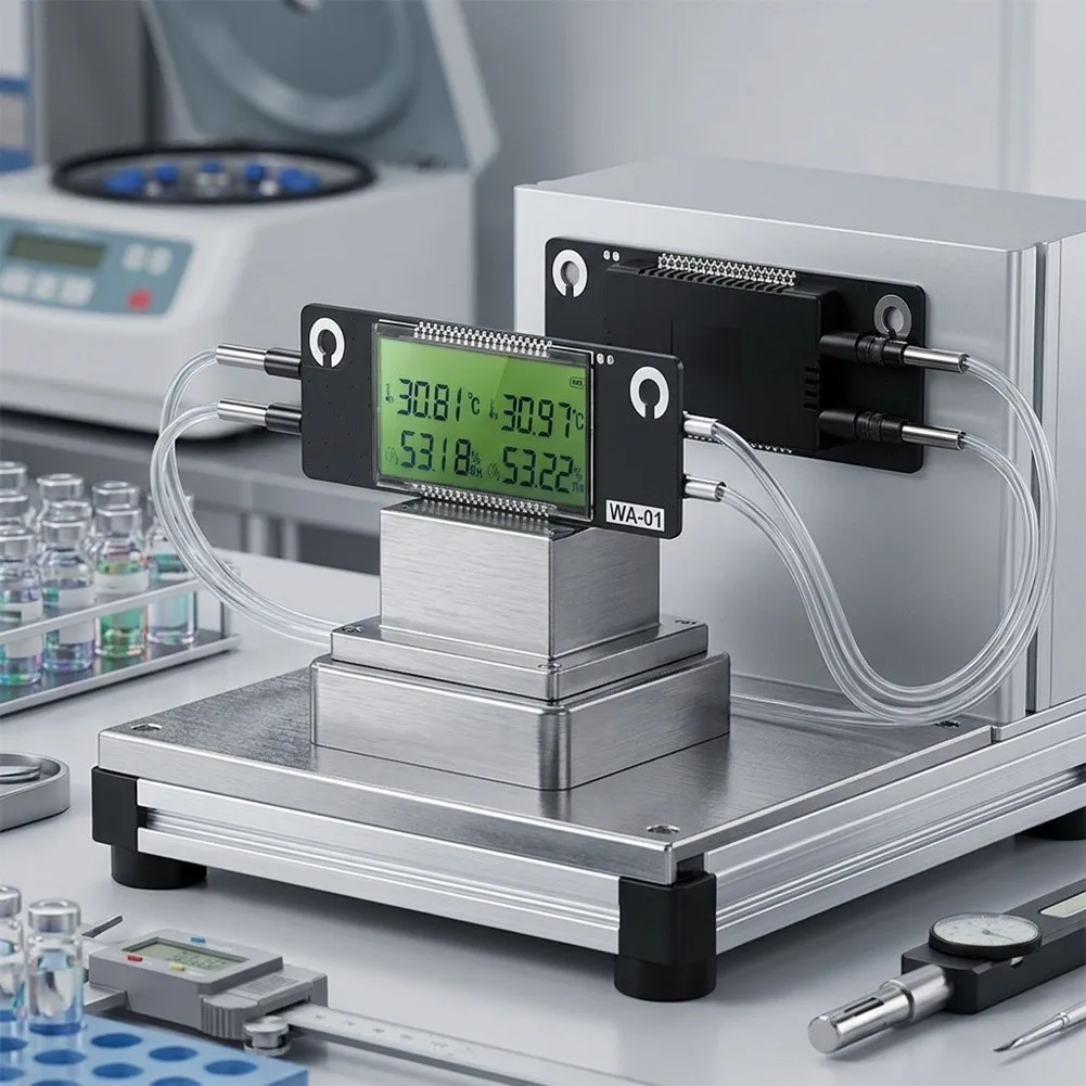 NSHT30 Temperature and Humidity Monitoring Module with Dual External Probes and Screen Display for Industry Use