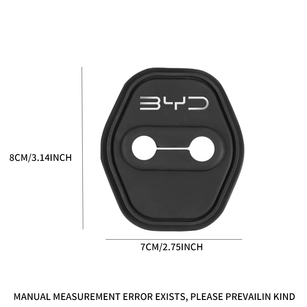2/4 قطعة غطاء قفل باب السيارة ملصقات ل BYD F0 G3 I3 M6 G3 G5 T3 F3 F0 S6 S7 E5 E6 L3 Tang Atto 3 Song Seal EV Sealion 7 Vitre