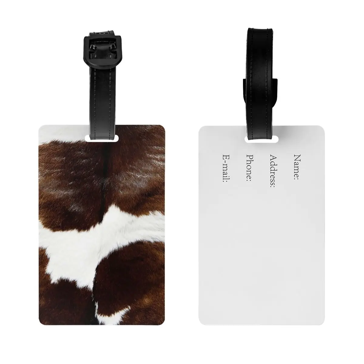 ريفي مزرعة البقرة طباعة علامات الأمتعة حقيبة اكسسوارات السفر موضة الأمتعة الصعود علامة التسمية حامل معرف اسم العنوان #2