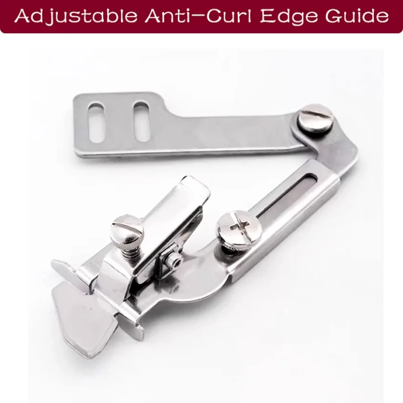 Industrial Sewing Machines Accessories All-Steel Anti-Curl Adjustable Edge Guide for Flatbed Sewing Machine