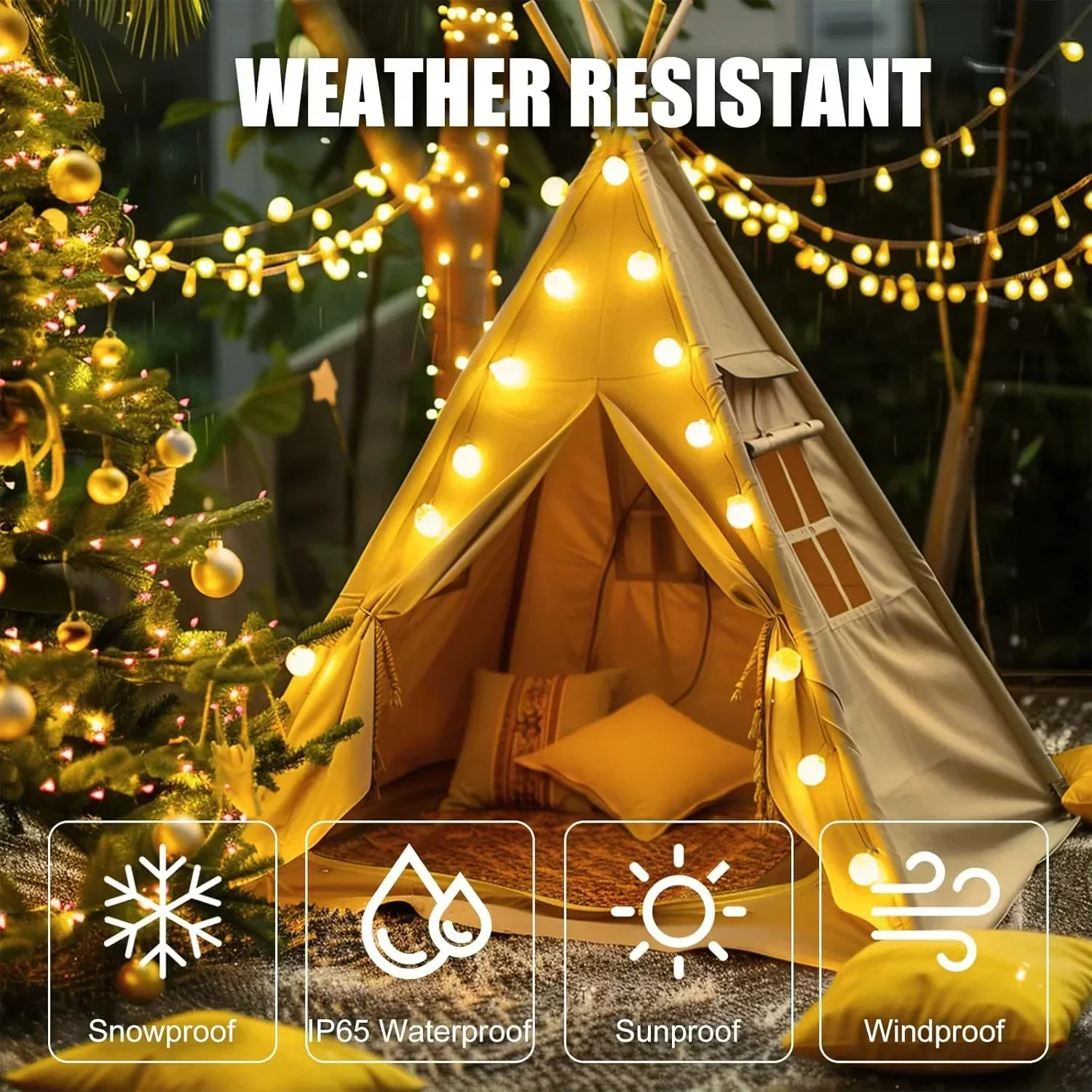USB LED Crystal Ball Christmas String Lights Waterproof DIY Globe Fairy Lights Remote Control 8 Modes Room Garden Wedding Decor