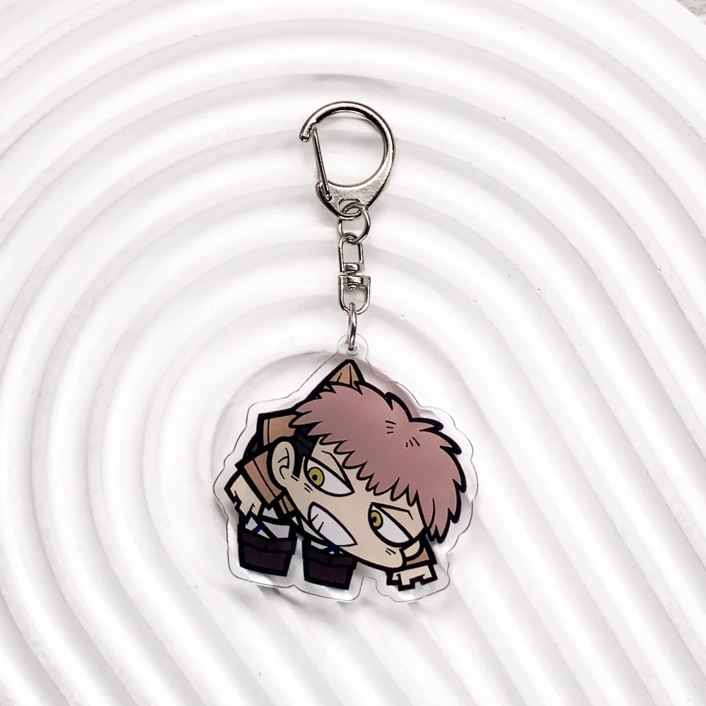 شخصيات أنيمي هجوم على تيتان الاكريليك سيارة المفاتيح اكسسوارات Kawaii حقيبة سحرية على ظهره قلادة كيرينغ هدايا للأصدقاء #5