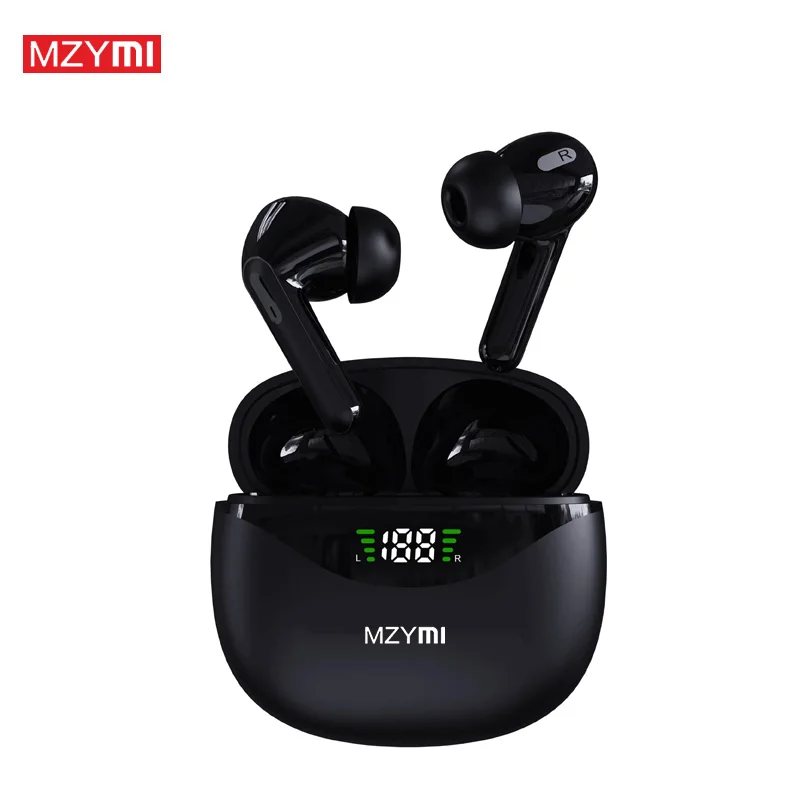 

MZYMI TWS Bluetooth Headphones CS121 Wireless Earbuds Waterproof Sports Earphones LED Display In-Ear Headest Built-in Mic