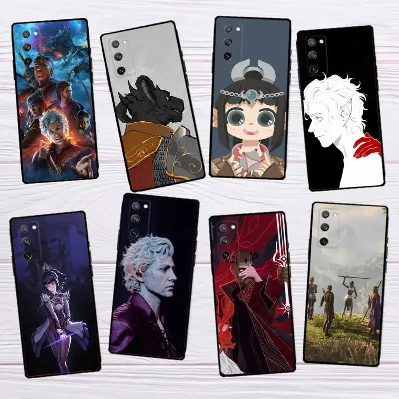 B-Baldurs Gate 3 Phone Case for SamsungS23 S22 S21 S20 Ultra Pro S10 S30Plus 20 Ultra Black Cover