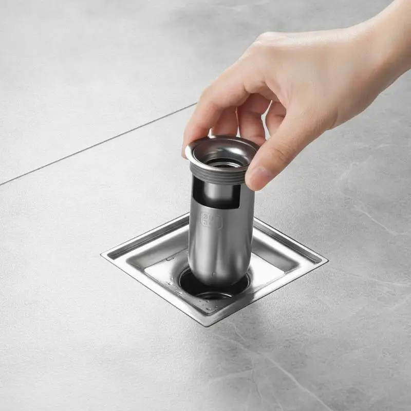 Toilet Shower Floor Drain Backflow Preventer 304 Stainless Steel Sewer Filter Odor Blocker for Bathroom Balcony