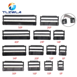 10PCS 2.54MM Pitch 6 Position 8 10 12 14 16 18 20 24 26 30 34 40 Pin Female IDC Socket IDC Connector Ribbon Cable