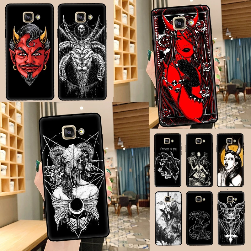 Devil Satan Cover For Samsung Galaxy J4 J6 Plus A6 A8 A9 J8 2018 A3 A5 J3 J5 J7 2016 2017 Phone Case