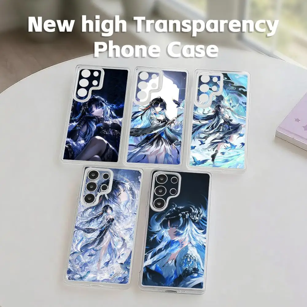 Yangyang Xuanling Wuthering Waves Phone Case Transparent Phone Case For Samsung S26 S25 S24 S23 S22 S21 S20 Plus Ultra