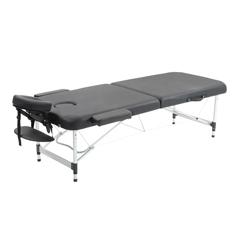 Lightweight Foldable Portable Spa Massage Table Memory Foam Cushion Modern Aluminum Alloy Feet Waterproof Gym Facial